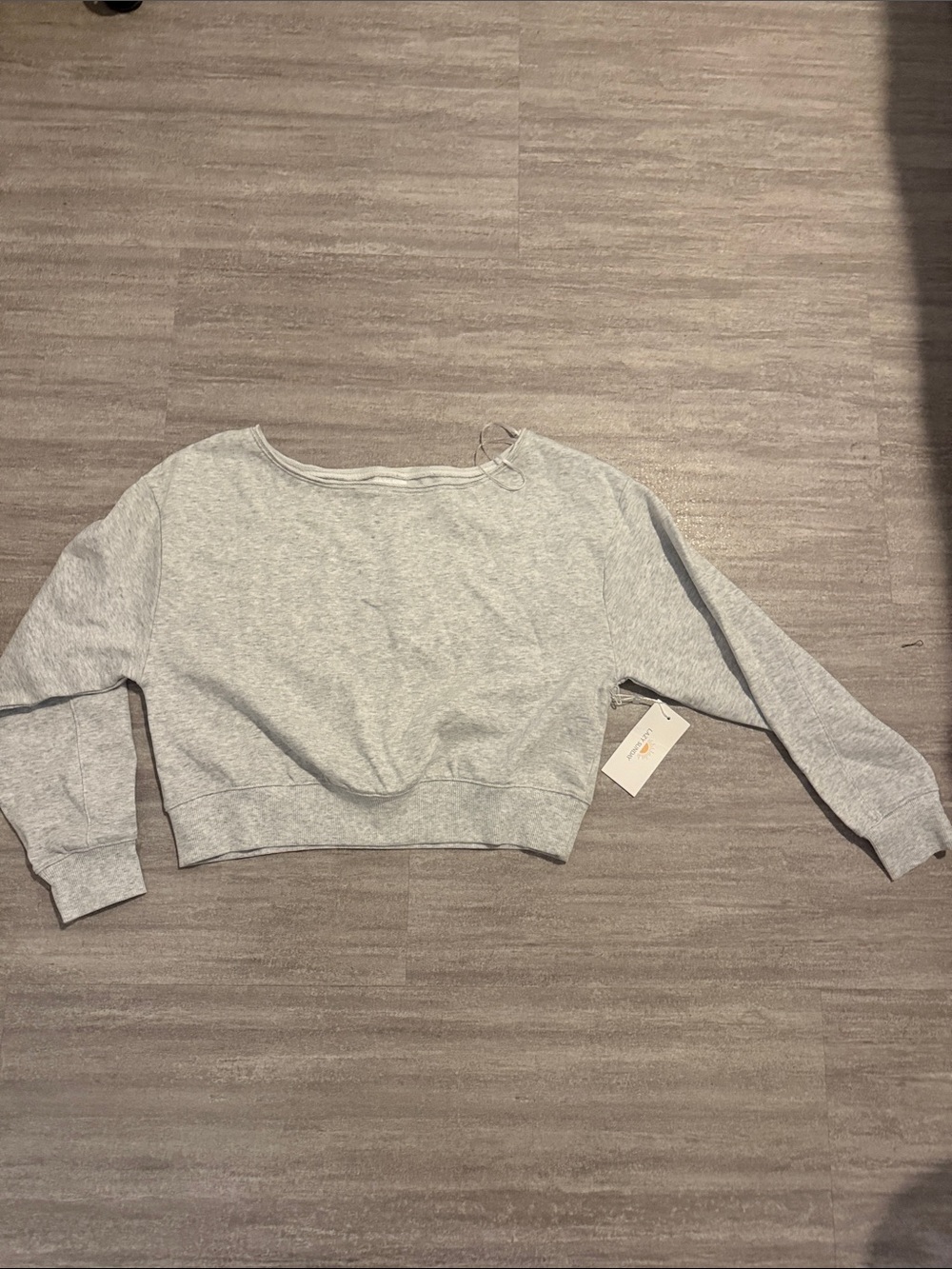 Light Gray Cropped Women's Sweater - Brand Unspecified